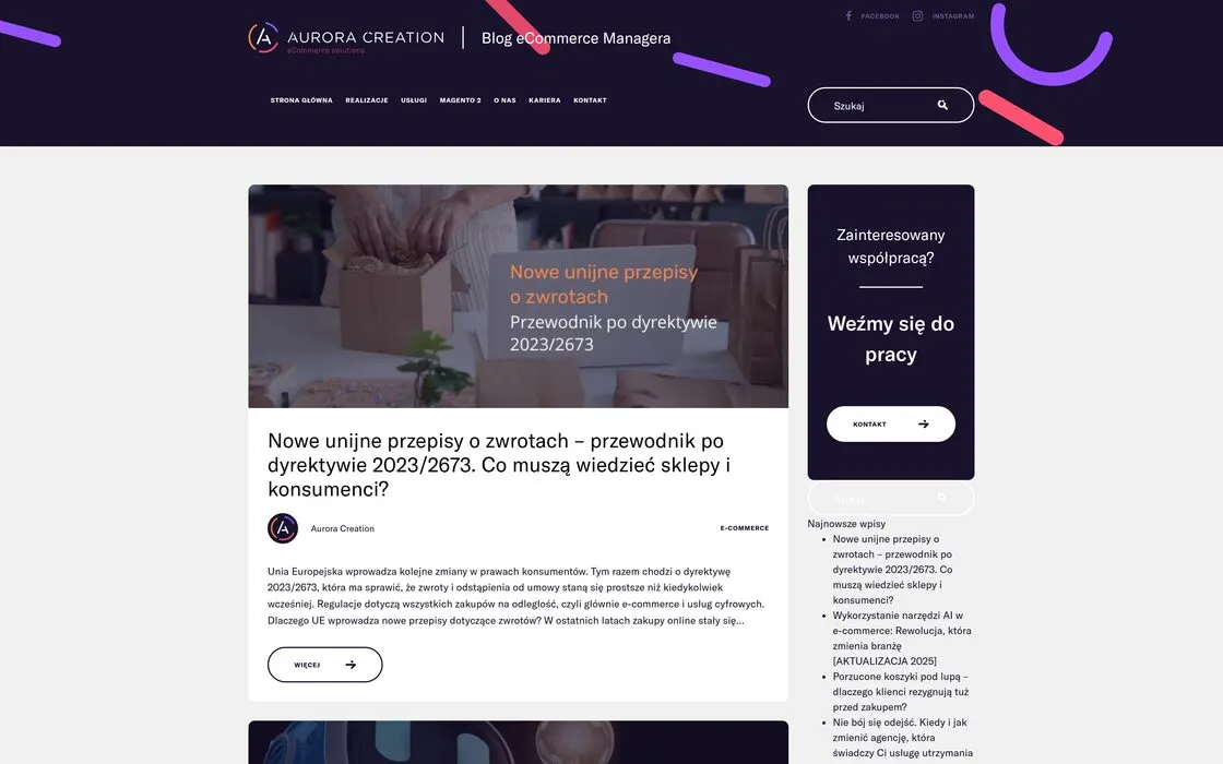 Strona główna bloga Aurora Creation: najnowszy wpis z miniaturą, kategorią i zapowiedzią treści.