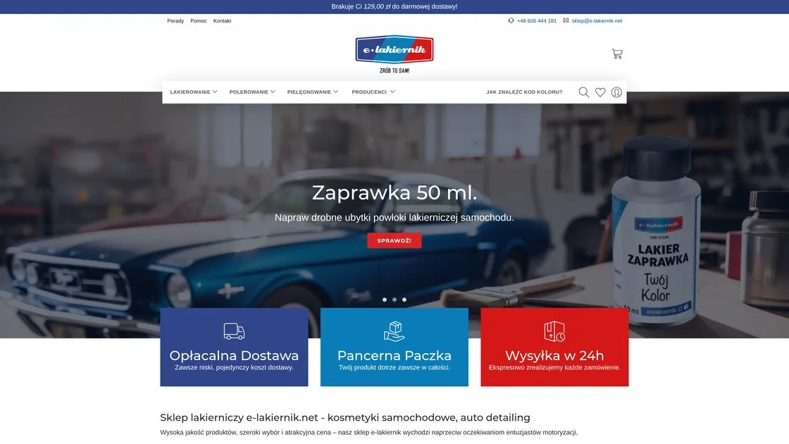 Strona główna sklepu e‑lakiernik.net