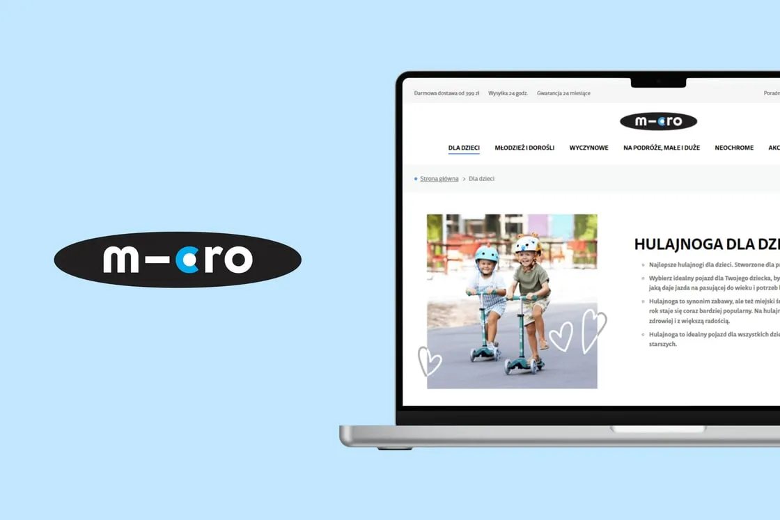 Strona główna sklepu Hulajnogi Micro na Magento 2
