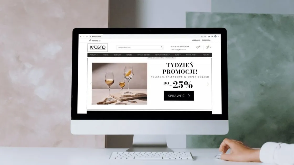 Strona główna sklepu Krosno na Magento 2 z banerem kolekcji Splendour