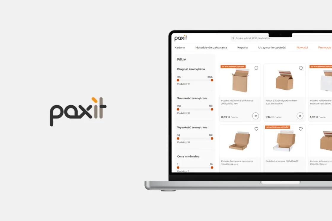 Strona główna sklepu Paxit na Magento 2