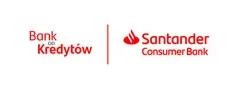 Znaki z materiałów projektu: hasło „Bank od Kredytów” obok znaku Santander Consumer Bank.
