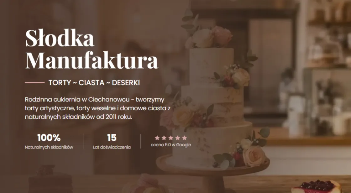 Strona główna sklepu Słodka Manufaktura na Shopify